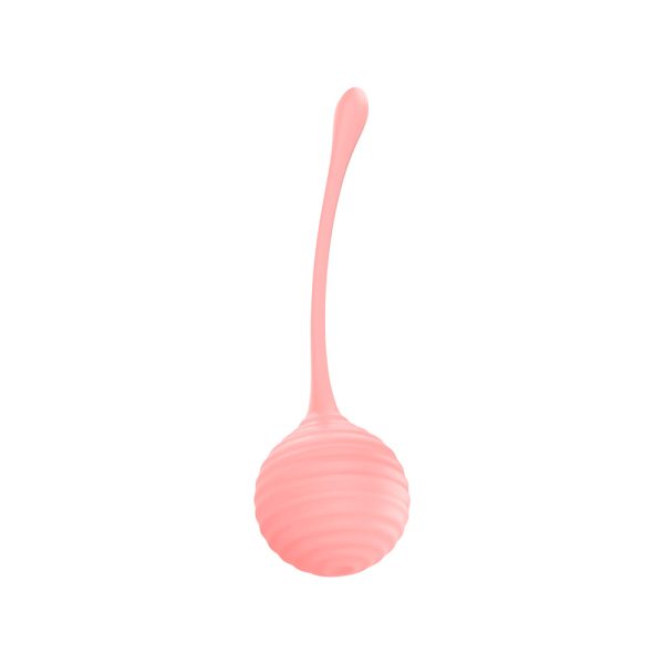 Luv Inc Kg88 Kegel Balls Ribbed Silicone 2-Piece Set Light Pink - Image 3