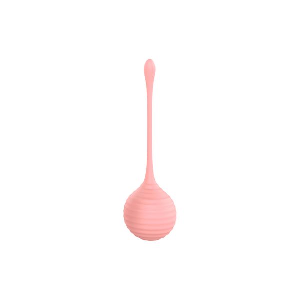 Luv Inc Kg88 Kegel Balls Ribbed Silicone 2-Piece Set Light Pink - Image 5