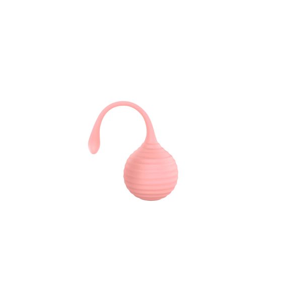 Luv Inc Kg88 Kegel Balls Ribbed Silicone 2-Piece Set Light Pink - Image 7