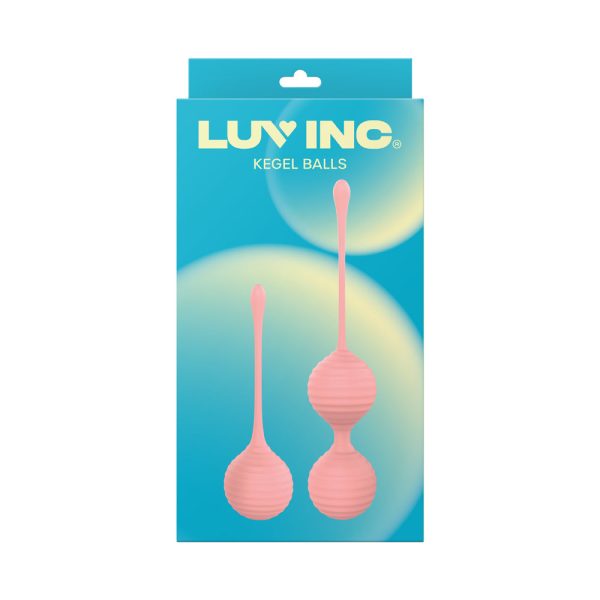 Luv Inc Kg88 Kegel Balls Ribbed Silicone 2-Piece Set Light Pink - Image 8
