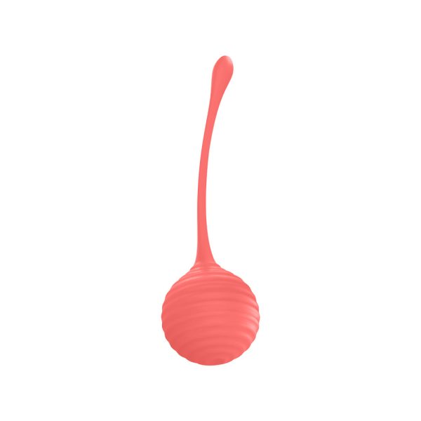 Luv Inc Kg88 Kegel Balls Ribbed Silicone 2-Piece Set Coral - Image 3