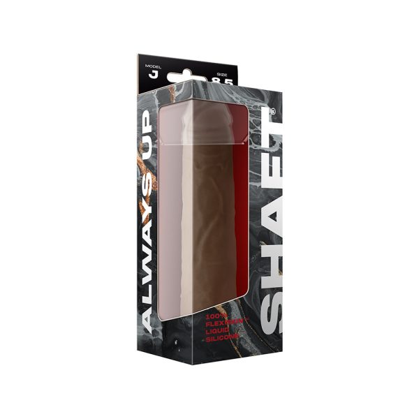 Shaft Model J: 8.5 in. Dual Density Silicone Dildo Oak - Image 4
