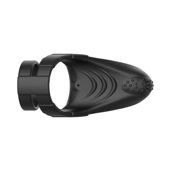 Forto F-48 Rechargeable Silicone Perineum Vibrating Double Cockring Black - Image 9