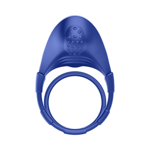 Forto F-48 Rechargeable Silicone Perineum Vibrating Double Cockring Blue - Image 7