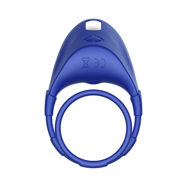 Forto F-48 Rechargeable Silicone Perineum Vibrating Double Cockring Blue - Image 8