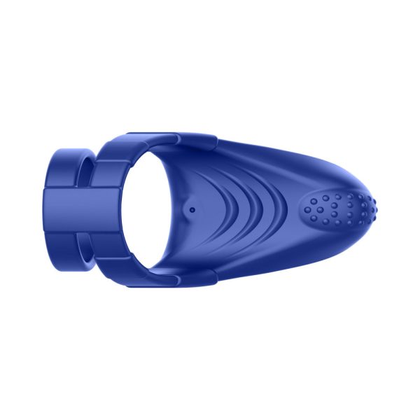 Forto F-48 Rechargeable Silicone Perineum Vibrating Double Cockring Blue - Image 9