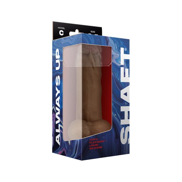 Shaft Model C: 8.5 in. Dual Density Silicone Dildo with Balls Oak - Image 4