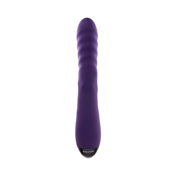 Evolved Rascally Rabbit Rechargeable Thrusting Swirling Silicone Vibrator Purple - Image 10