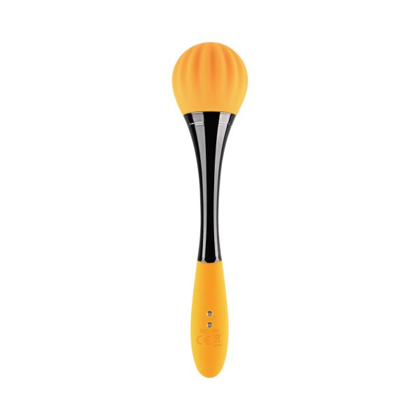 Gender X Sunflower Rechargeable Dual-Ended Silicone Wand Vibrator Yellow - Image 4