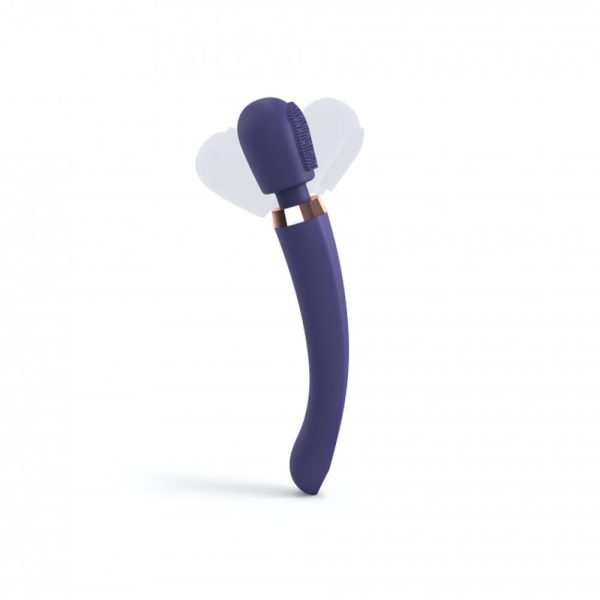 Love to Love Brush Crush Rechargeable Textured Head Wand Vibrator Midnight Indigo - Image 3