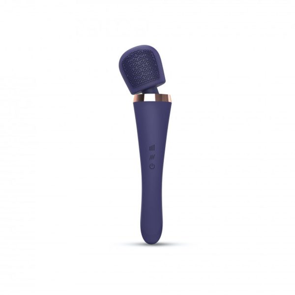 Love to Love Brush Crush Rechargeable Textured Head Wand Vibrator Midnight Indigo - Image 6
