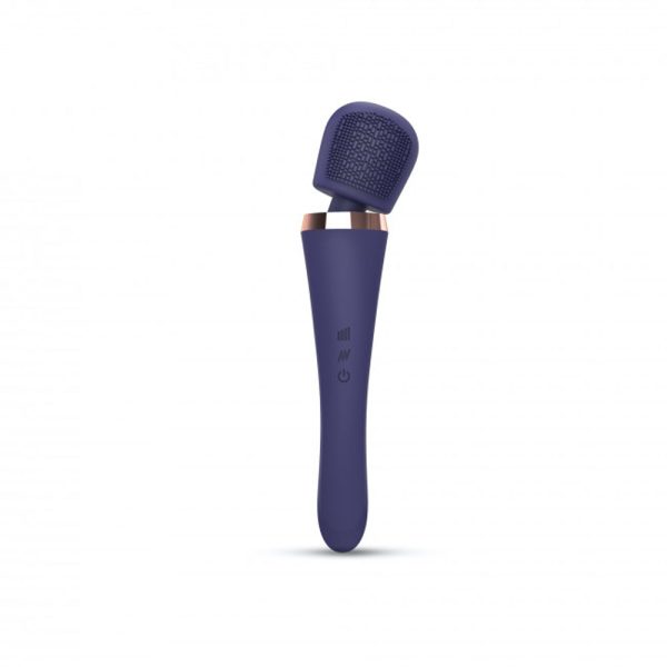 Love to Love Brush Crush Rechargeable Textured Head Wand Vibrator Midnight Indigo - Image 7