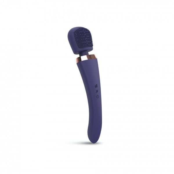 Love to Love Brush Crush Rechargeable Textured Head Wand Vibrator Midnight Indigo - Image 9