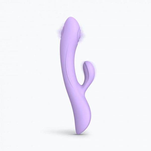 Love to Love Bunny & Clyde Rechargeable Tapping Rabbit Silicone Vibrator Viva Mauve - Image 3