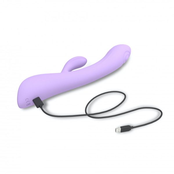 Love to Love Bunny & Clyde Rechargeable Tapping Rabbit Silicone Vibrator Viva Mauve - Image 4