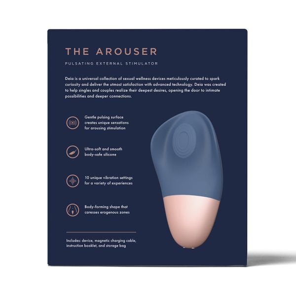 Deia The Arouser Pulsating External Stimulator Silicone Blue - Image 2