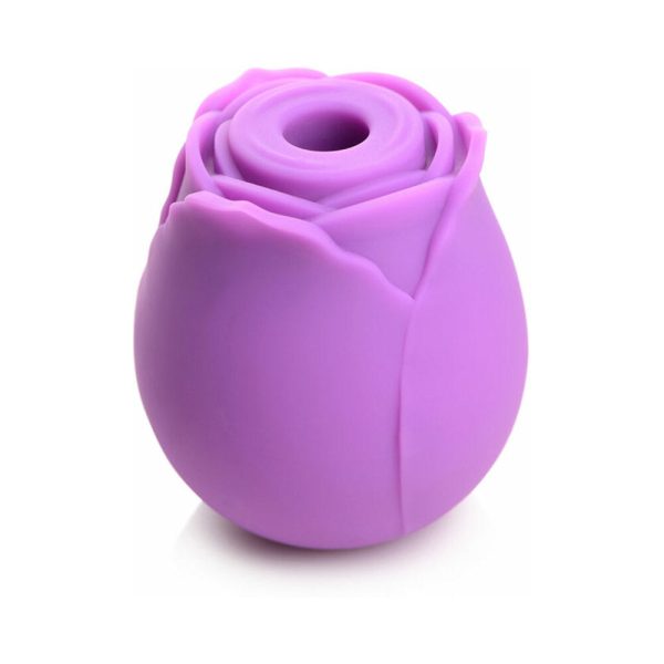 Curve Toys Gossip Cum Into Bloom Rechargeable Silicone Clitoral Stimulator Rose Flirt Violet - Image 2