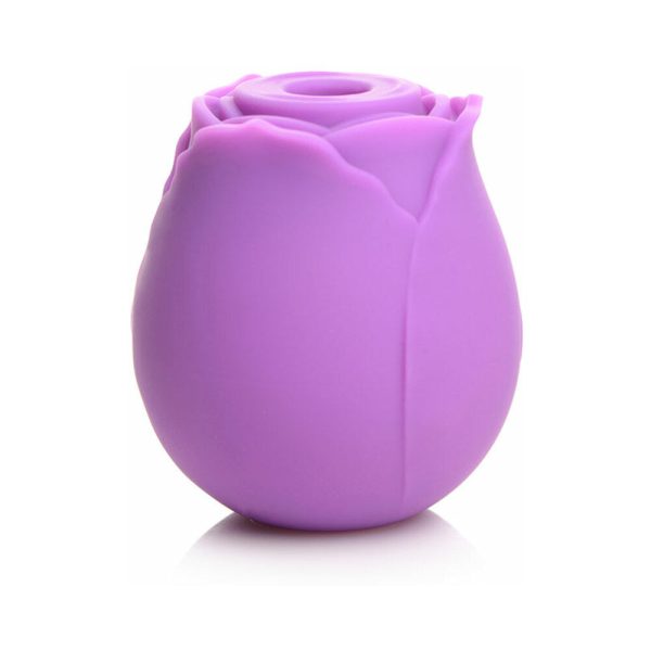 Curve Toys Gossip Cum Into Bloom Rechargeable Silicone Clitoral Stimulator Rose Flirt Violet - Image 3