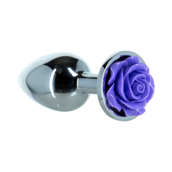 Lux Active Rose Metal Butt Plug 3 in. Purple - Image 6