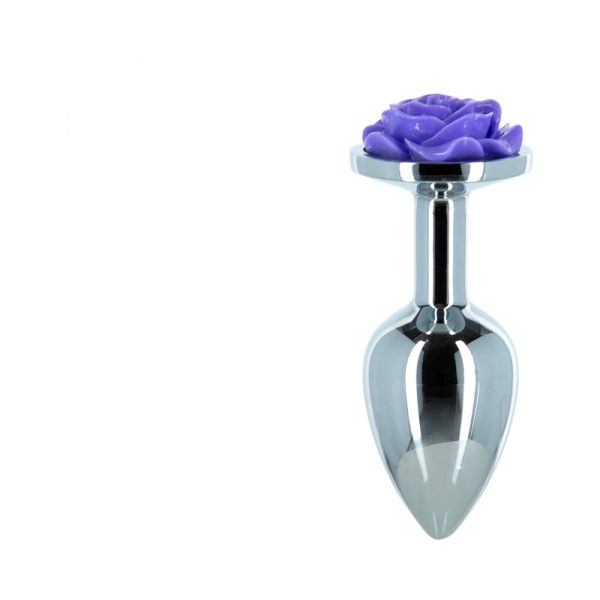 Lux Active Rose Metal Butt Plug 3 in. Purple - Image 8