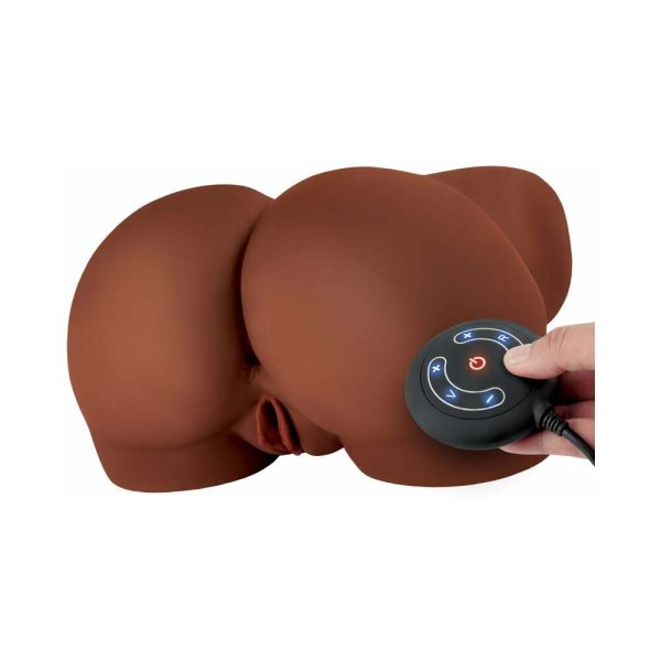 PDX Elite Milk Me Silly Remote-Controlled Vibrating Rotating Dual-Entry Mega Masturbator Brown - Image 3