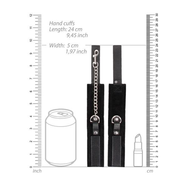 Ouch! Black & White Adjustable Velcro Collar With Leash & Wrist Cuffs Black - Image 9