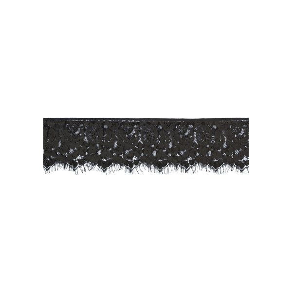 Ouch! Black & White Lace Mask With Elastic Straps Blindfold Black - Image 3