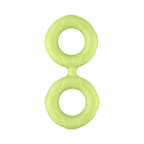 Forto F-81 Liquid Silicone Cock & Ball Double Ring Medium Glow - Image 2