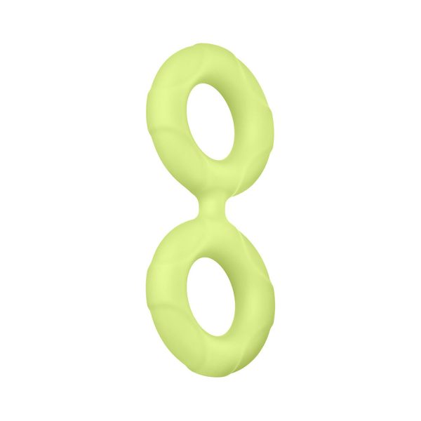 Forto F-81 Liquid Silicone Cock & Ball Double Ring Large Glow - Image 3