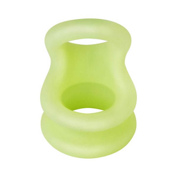 Forto F-20 Liquid Silicone Cockring & Ball Stretcher Small Glow - Image 2