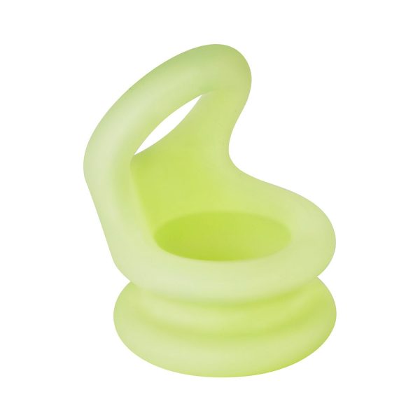 Forto F-20 Liquid Silicone Cockring & Ball Stretcher Medium Glow - Image 3