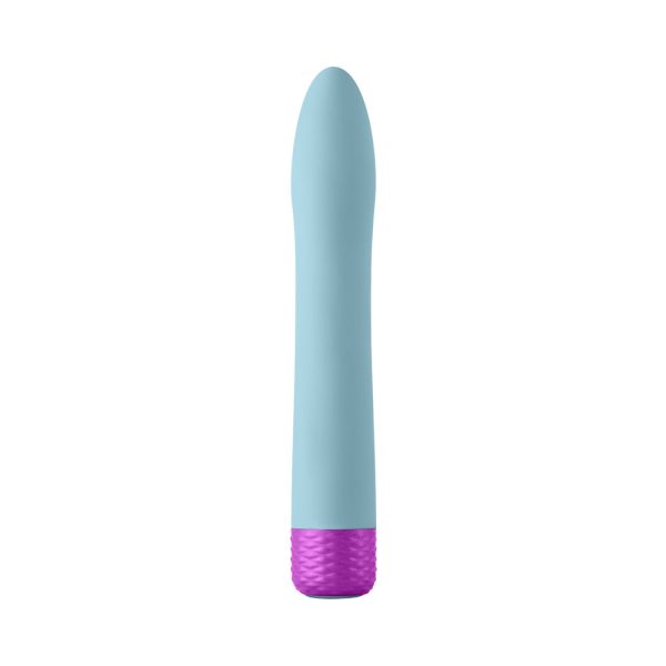 FemmeFunn Densa Bullet Rechargeable Dual Density Silicone Slimline Vibrator Light Blue - Image 3