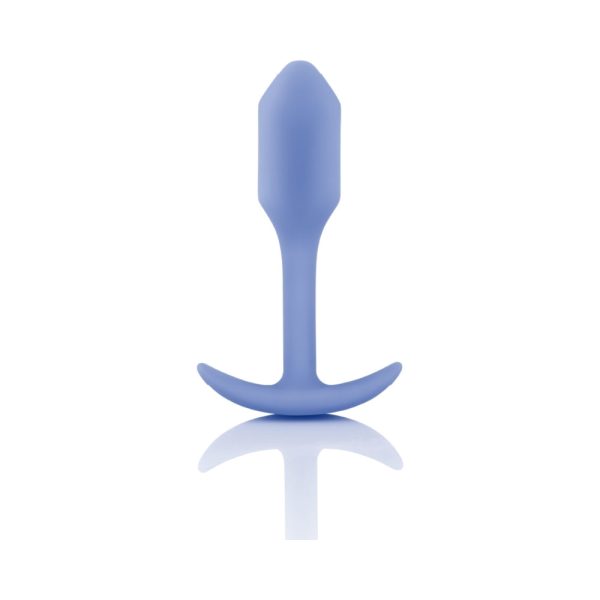 B-Vibe Snug Plug 1 Weighted Silicone Anal Plug Violet - Image 3