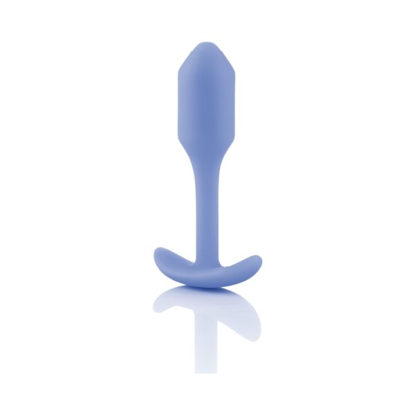 B-Vibe Snug Plug 1 Weighted Silicone Anal Plug Violet - Image 4