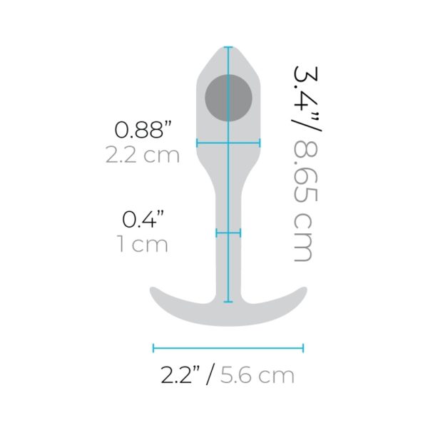 b-Vibe Snug Plug 1 Weighted Silicone Anal Plug Mint - Image 7