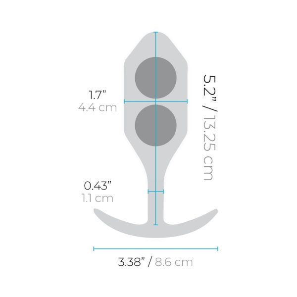 b-Vibe Snug Plug 4 Weighted Silicone Anal Plug Army - Image 7