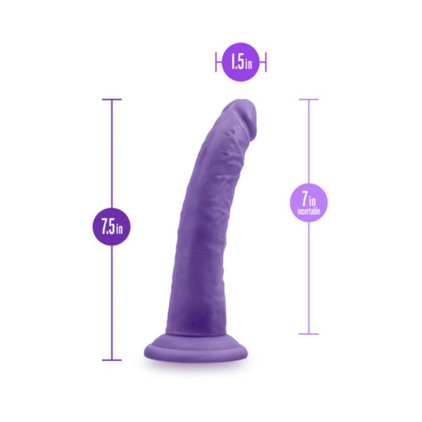 Au Naturel Bold Jack 7 in. Posable Dual Density Dildo Purple - Image 5