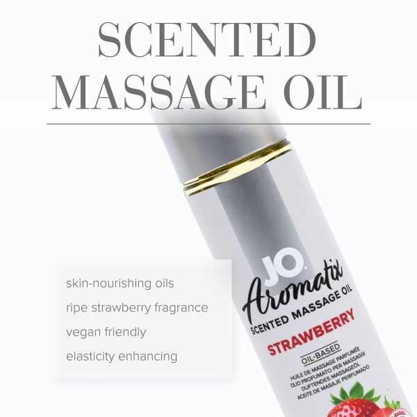 JO Aromatix Strawberry Scented Massage Oil 4 oz. - Image 4