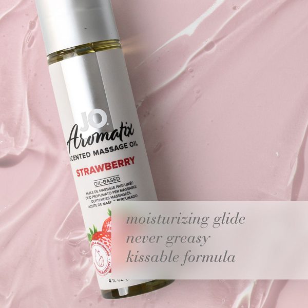 JO Aromatix Strawberry Scented Massage Oil 4 oz. - Image 5