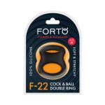 Forto F-22 Liquid Silicone Cock & Ball D-Ring Medium Black