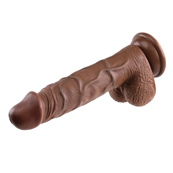 Evolved Realistic 8 in. Dildo With Balls Brown - Image 6