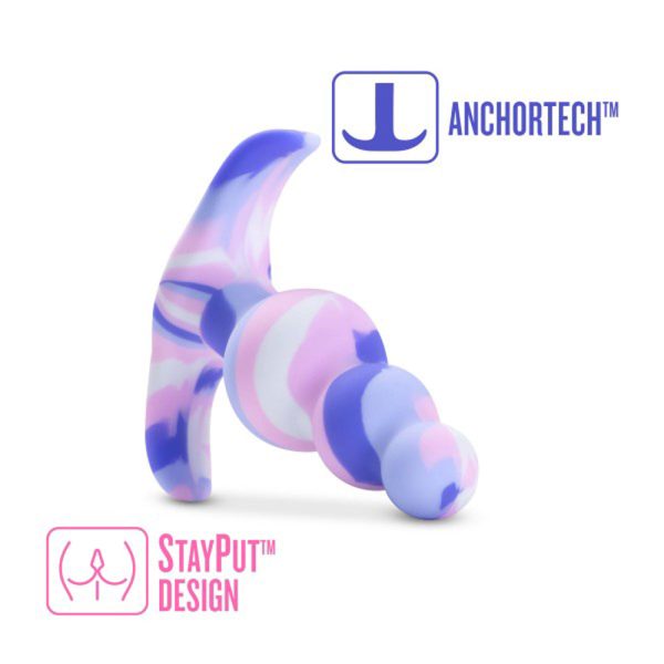 Blush Avant Twilight Silicone Anal Plug Blue - Image 4