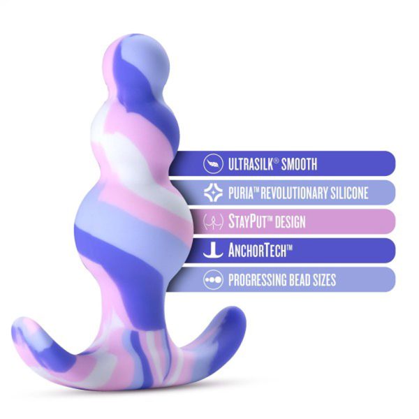 Blush Avant Twilight Silicone Anal Plug Blue - Image 8