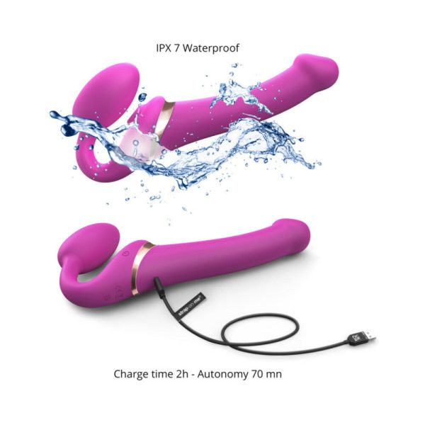 Strap-On-Me Multi Orgasm Bendable Strapless Strap-On Fuchsia Small - Image 7