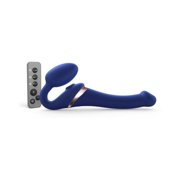 Strap-On-Me Rechargeable Remote-Controlled Multi Orgasm Bendable Strapless Strap-On Night Blue Small - Image 2