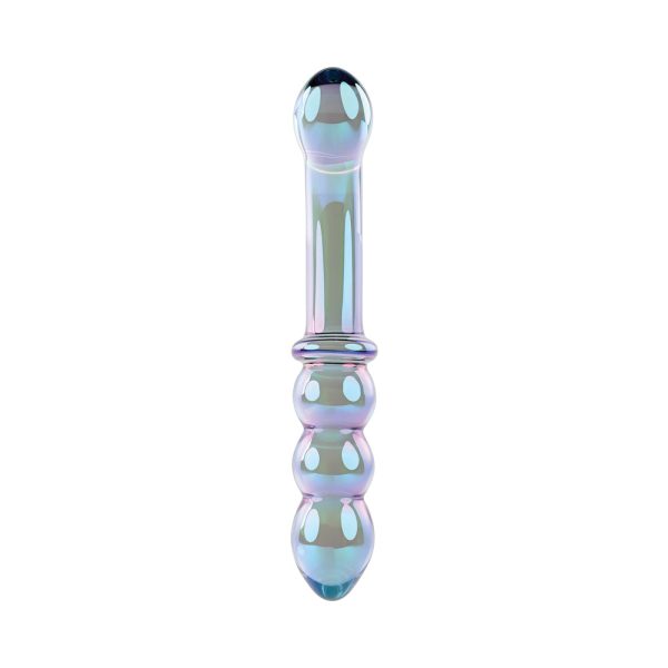 Gender X Lustrous Galaxy Wand 7.3 in. Dual-Ended Glass Dildo Multi-Color - Image 3