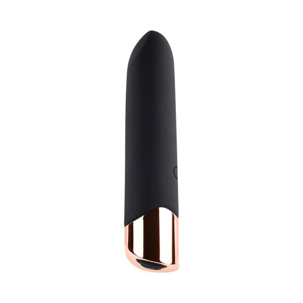 Gender X The Gold Standard Rechargeable Silicone Bullet Vibrator Black/Gold - Image 2