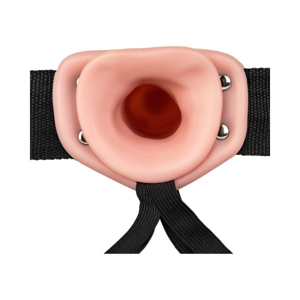 RealRock Realistic 6 in. Hollow Strap-On Beige - Image 5
