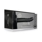 Ouch! Textured Curved 8 in. Hollow Strap-On Black