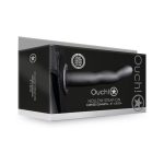 Ouch! Curved 8 in. Hollow Strap-On Gunmetal